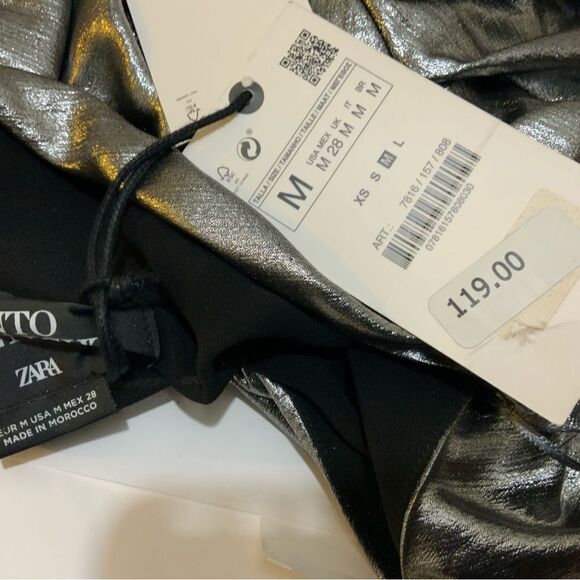 NWT Zara Limited edition asymmetrical dress into the night size M - Picture 10 of 11